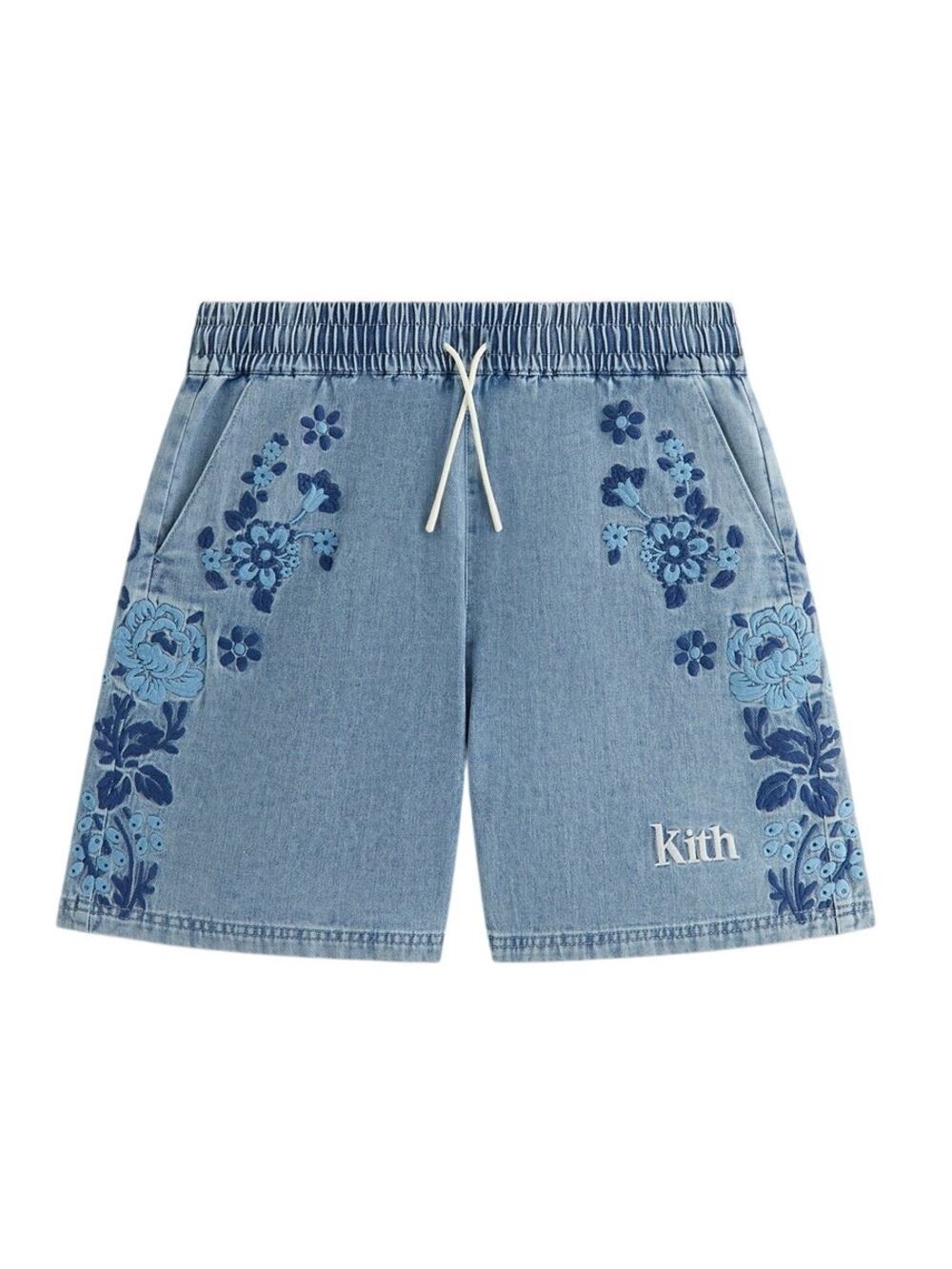 Kith Embroidered Blue Apollo Shorts Size 3t